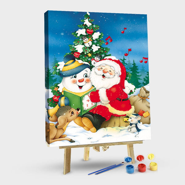 paintingnumberart 16"x20"/40x50cm / Without frame Paint By Numbers Kit-Happy Snowman