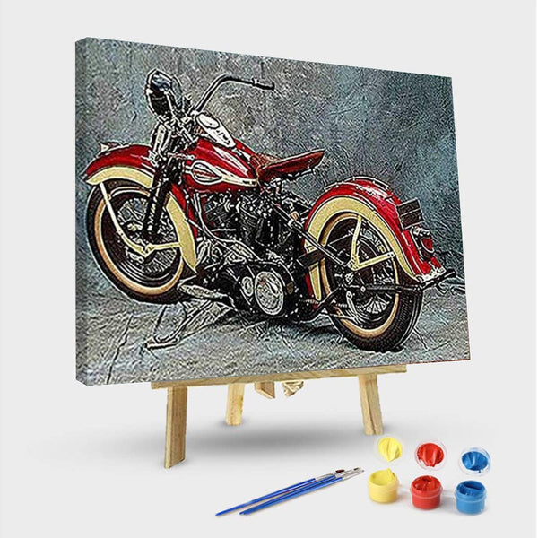 paintingnumberart 16"x20"/40x50cm / Without frame Paint By Numbers Kit – Harley Davidson Motorcycle