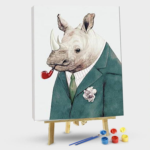 paintingnumberart 16"x20"/40x50cm / Without frame Paint By Numbers Kit-Hippo