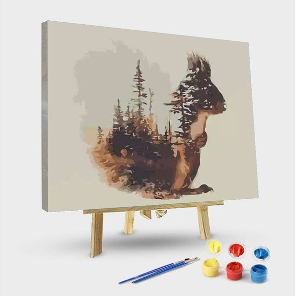 paintingnumberart 16"x20"/40x50cm / Without frame Paint By Numbers Kit – Horse Midnight Blue