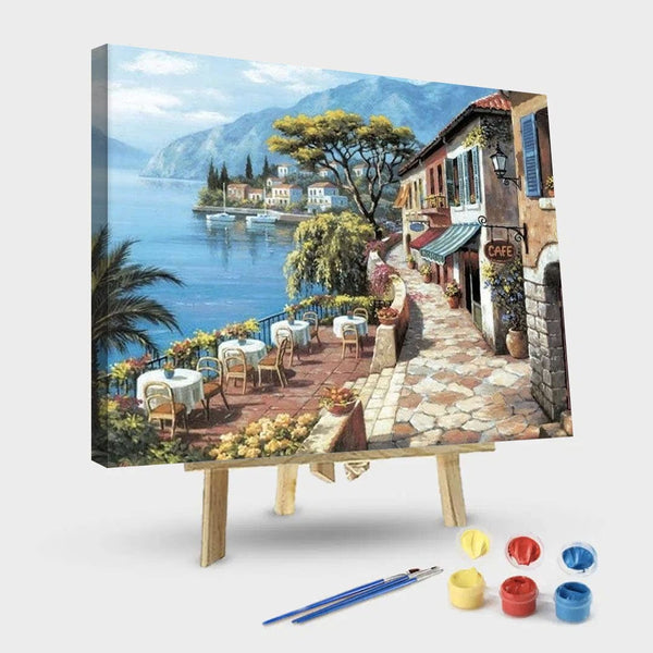 paintingnumberart 16"x20"/40x50cm / Without frame Paint By Numbers Kit – Hotel by the Sea