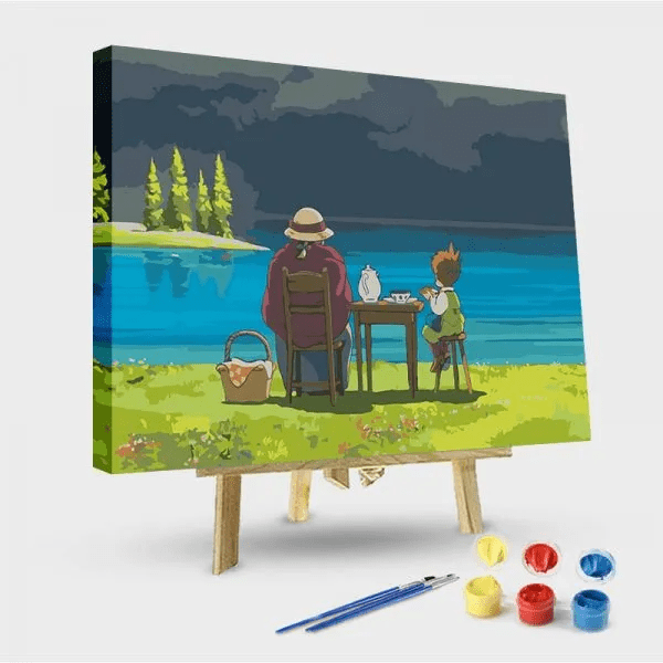 paintingnumberart 16"x20"/40x50cm / Without frame Paint by Numbers Kit-Howl’s moving castle