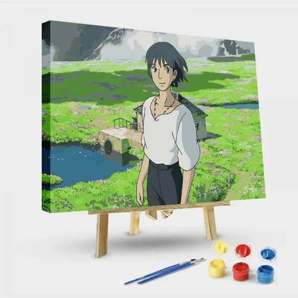 paintingnumberart 16"x20"/40x50cm / Without frame Paint by Numbers Kit-Howl’s moving castle