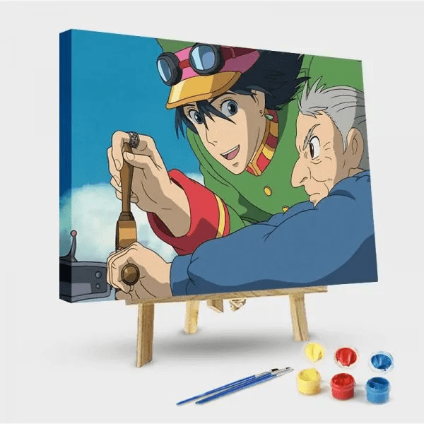 paintingnumberart 16"x20"/40x50cm / Without frame Paint by Numbers Kit-Howl’s moving castle