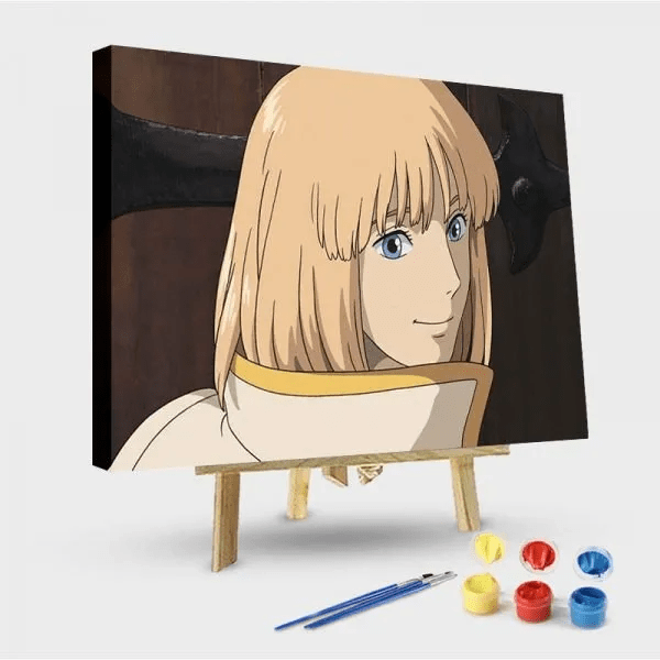paintingnumberart 16"x20"/40x50cm / Without frame Paint by Numbers Kit-Howl’s moving castle