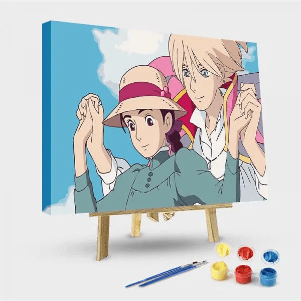 paintingnumberart 16"x20"/40x50cm / Without frame Paint by Numbers Kit-Howl’s moving castle