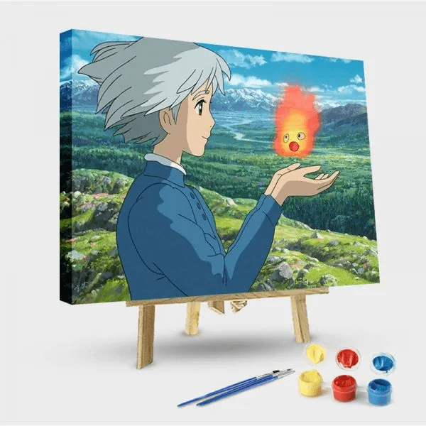 paintingnumberart 16"x20"/40x50cm / Without frame Paint by Numbers Kit-Howl’s moving castle