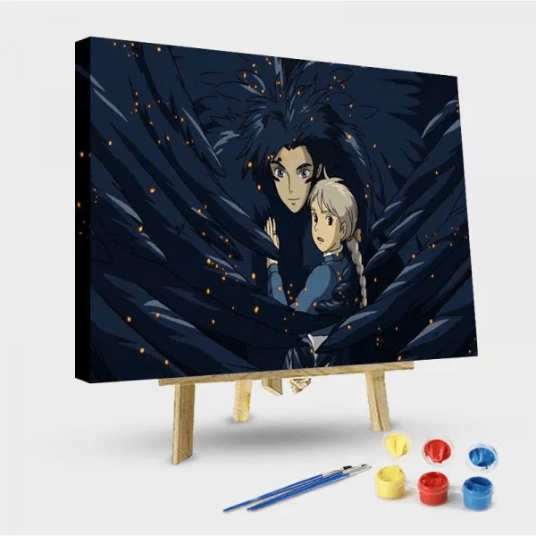 paintingnumberart 16"x20"/40x50cm / Without frame Paint by Numbers Kit-Howl’s moving castle