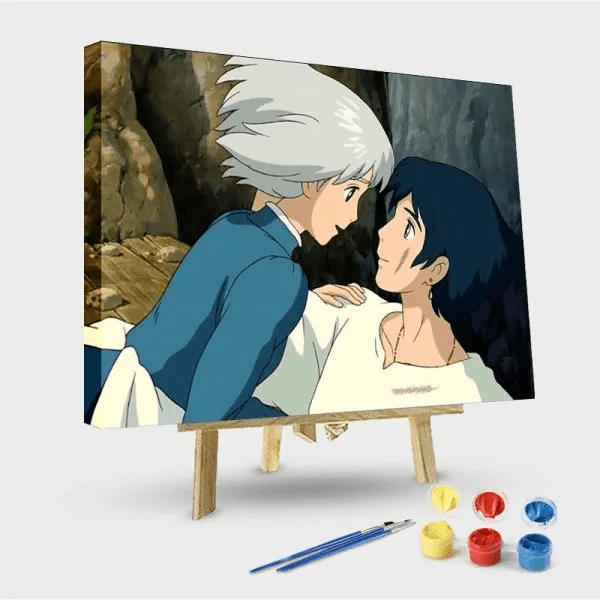 paintingnumberart 16"x20"/40x50cm / Without frame Paint by Numbers Kit-Howl’s moving castle