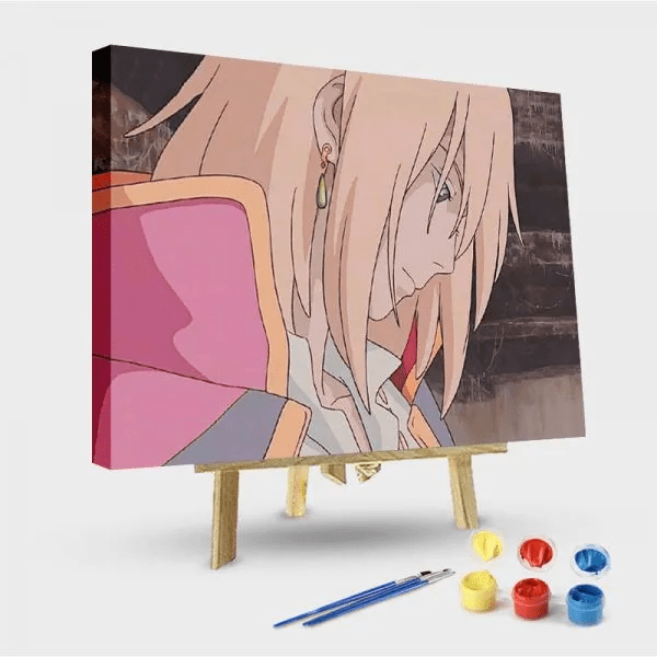 paintingnumberart 16"x20"/40x50cm / Without frame Paint by Numbers Kit-Howl’s moving castle