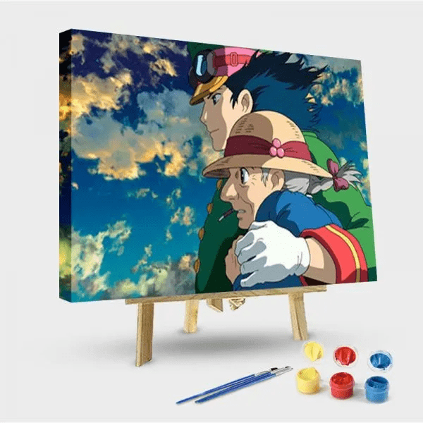 paintingnumberart 16"x20"/40x50cm / Without frame Paint by Numbers Kit-Howl’s moving castle