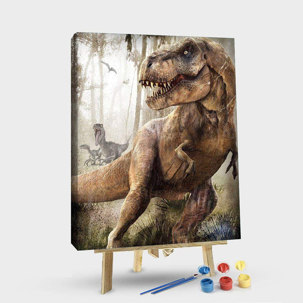 paintingnumberart 16"x20"/40x50cm / Without frame Paint By Numbers Kit – Huge Dinosaur