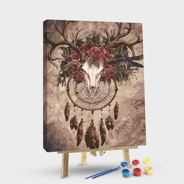 paintingnumberart 16"x20"/40x50cm / Without frame Paint By Numbers Kit – Indian Deer Head