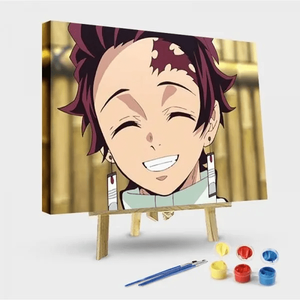 paintingnumberart 16"x20"/40x50cm / Without frame Paint by Numbers Kit-Kamado Tanjirou