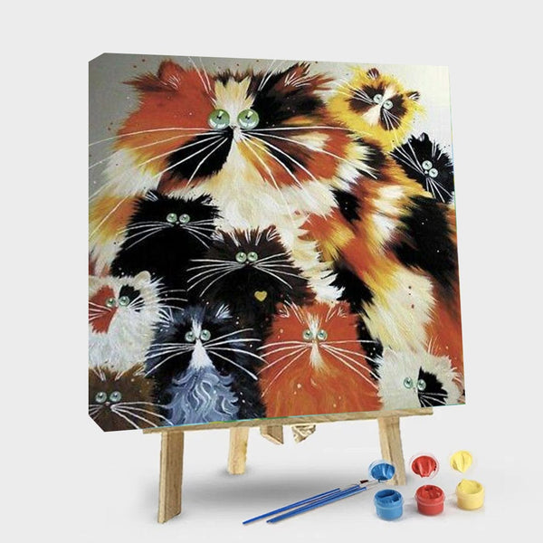 paintingnumberart 16"x20"/40x50cm / Without frame Paint By Numbers Kit – Kitty-Litter