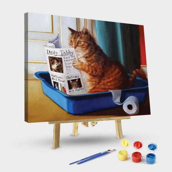 paintingnumberart 16"x20"/40x50cm / Without frame Paint By Numbers Kit-Kitty Throne