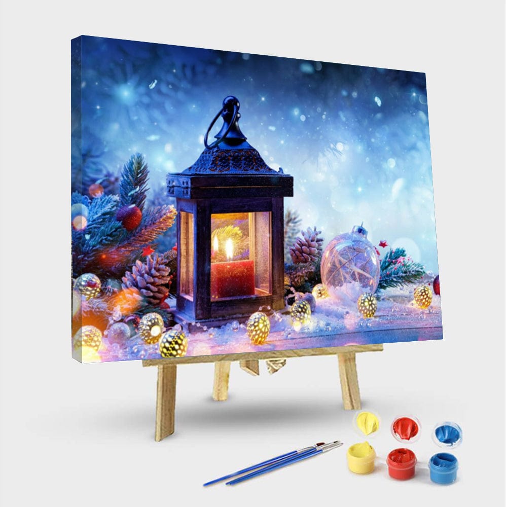 paintingnumberart 16"x20"/40x50cm / Without frame Paint By Numbers Kit – Lamp in Snow