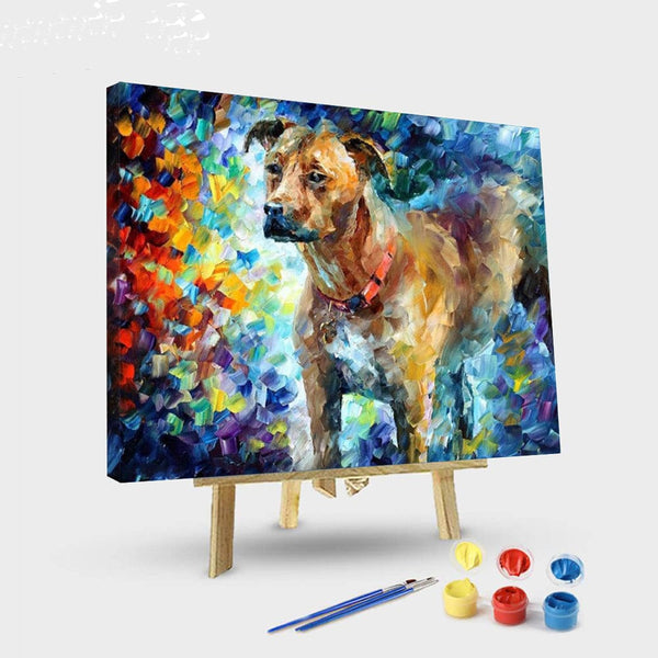 paintingnumberart 16"x20"/40x50cm / Without frame Paint By Numbers Kit – Leonid Dog