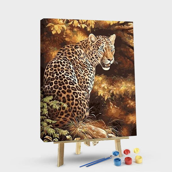 paintingnumberart 16"x20"/40x50cm / Without frame Paint By Numbers Kit – Leopard in Jungle
