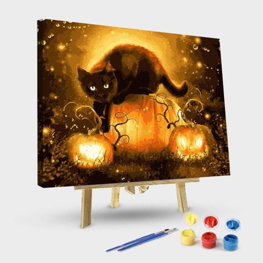 paintingnumberart 16"x20"/40x50cm / Without frame Paint By Numbers Kit – Magic Cat