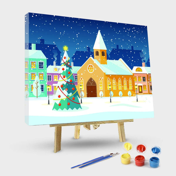 paintingnumberart 16"x20"/40x50cm / Without frame Paint By Numbers Kit – Merry Christmas