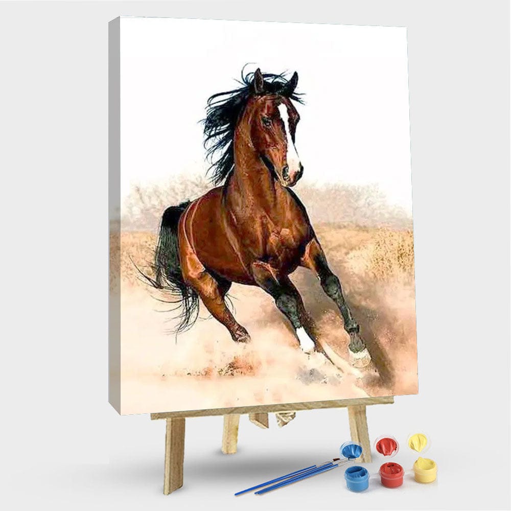paintingnumberart 16"x20"/40x50cm / Without frame Paint By Numbers Kit – Mighty Horse Galloping