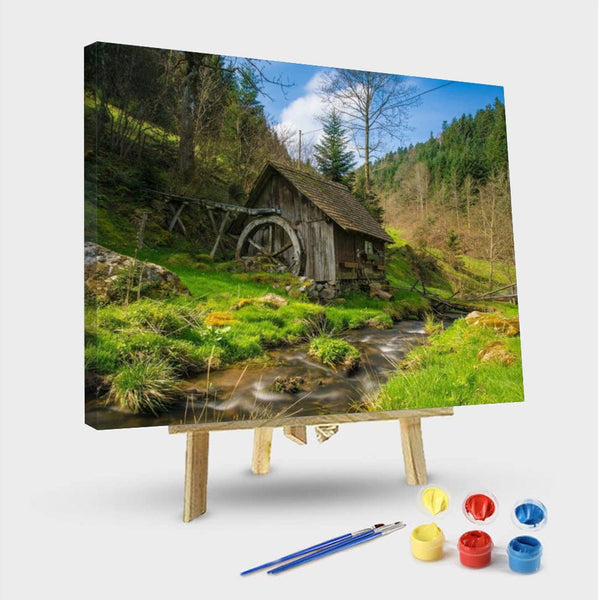 paintingnumberart 16"x20"/40x50cm / Without frame Paint By Numbers Kit – Mini Stream on Spring