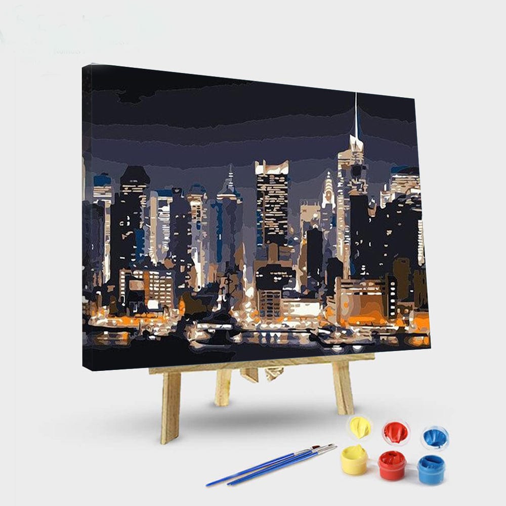paintingnumberart 16"x20"/40x50cm / Without frame Paint By Numbers Kit – New York City Manhattan