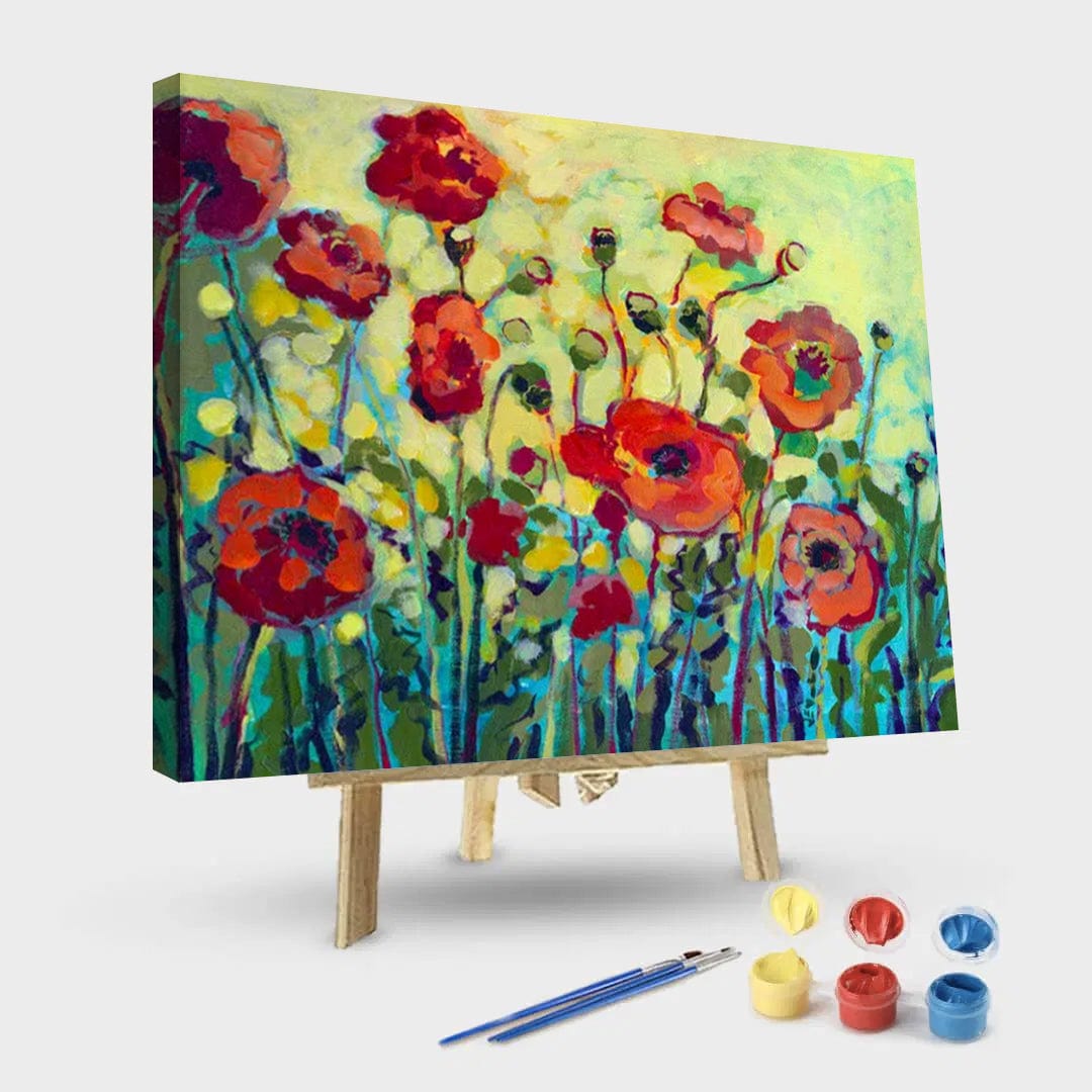 paintingnumberart 16"x20"/40x50cm / Without frame Paint By Numbers Kit – nitas poppies art print