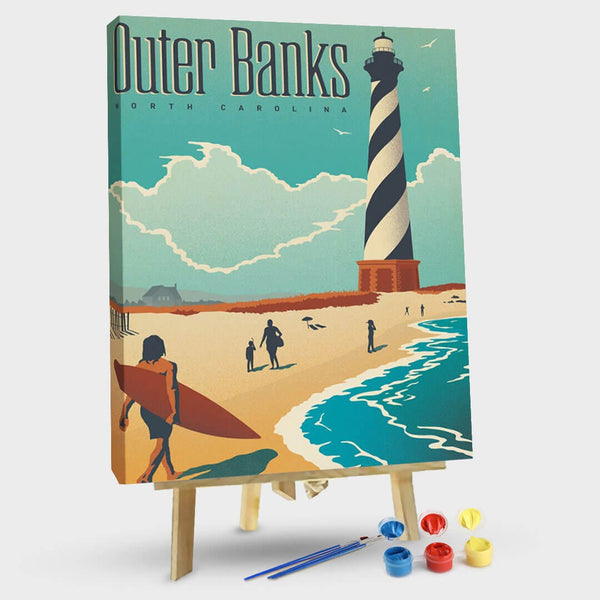 paintingnumberart 16"x20"/40x50cm / Without frame Paint By Numbers Kit – Outer Banks NC