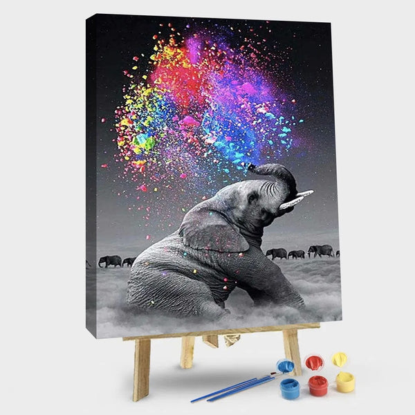 paintingnumberart 16"x20"/40x50cm / Without frame Paint by Numbers Kit – Painting Elephant