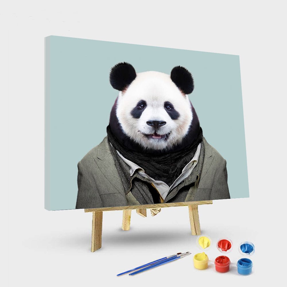 paintingnumberart 16"x20"/40x50cm / Without frame Paint By Numbers Kit-Panda Man