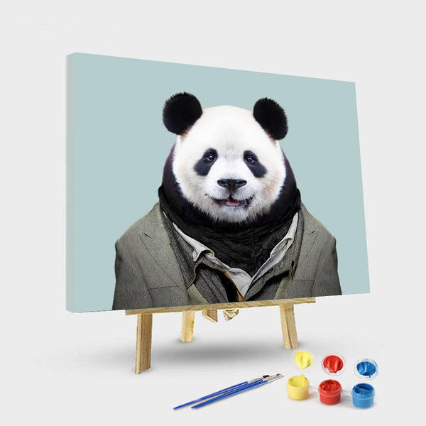 paintingnumberart 16"x20"/40x50cm / Without frame Paint By Numbers Kit-Panda Man