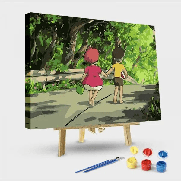 paintingnumberart 16"x20"/40x50cm / Without frame Paint by Numbers Kit-Pony On The Clif