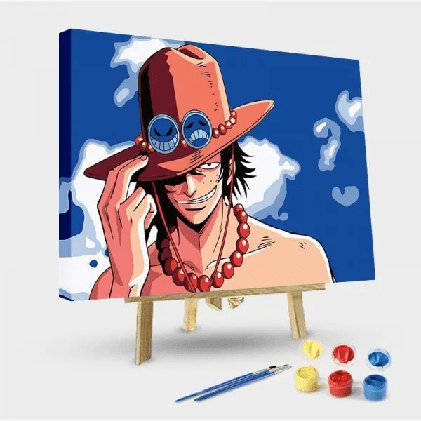 paintingnumberart 16"x20"/40x50cm / Without frame Paint by Numbers Kit- Portgas D. Ace