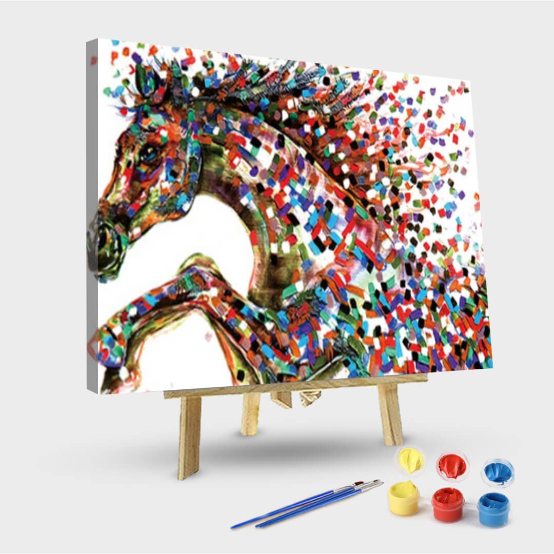 paintingnumberart 16"x20"/40x50cm / Without frame Paint By Numbers Kit-Psychedelic Horse