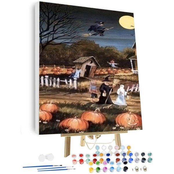paintingnumberart 16"x20"/40x50cm / Without frame Paint By Numbers Kit – Pumpkin Field