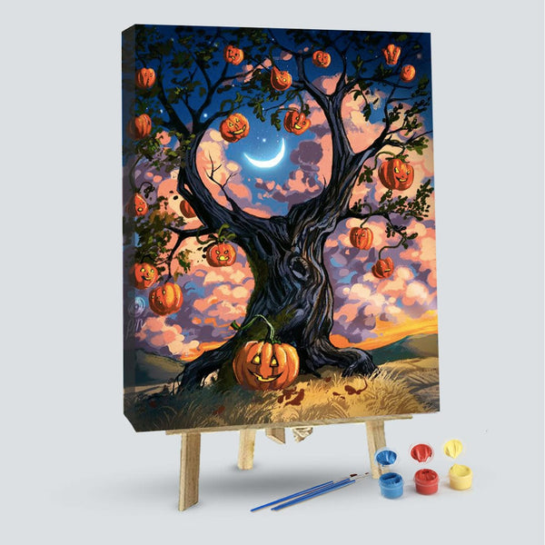 paintingnumberart 16"x20"/40x50cm / Without frame Paint By Numbers Kit – Pumpkin Tree