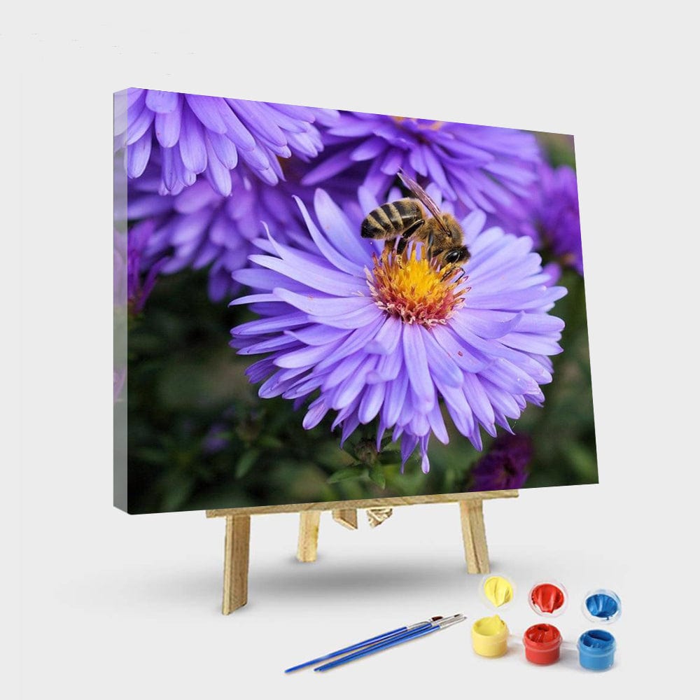 paintingnumberart 16"x20"/40x50cm / Without frame Paint by Numbers Kit –  Purple Bumblebee