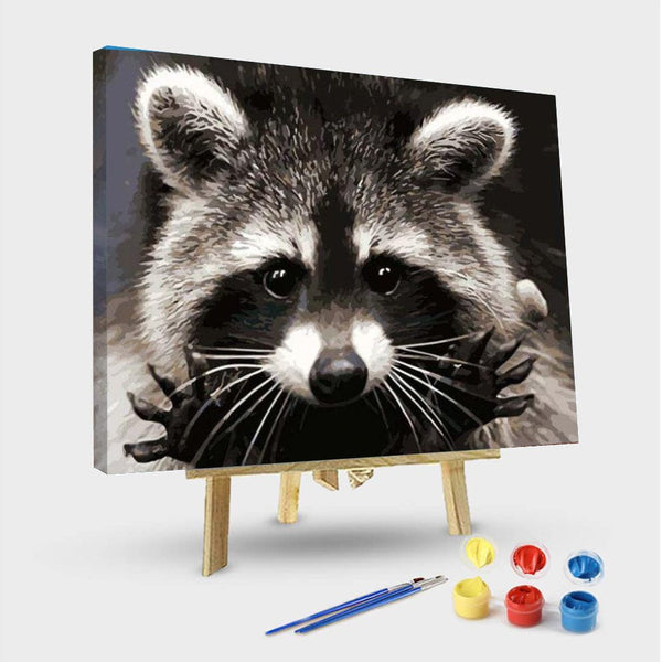 paintingnumberart 16"x20"/40x50cm / Without frame Paint By Numbers Kit – Raccoons of Costa Rica