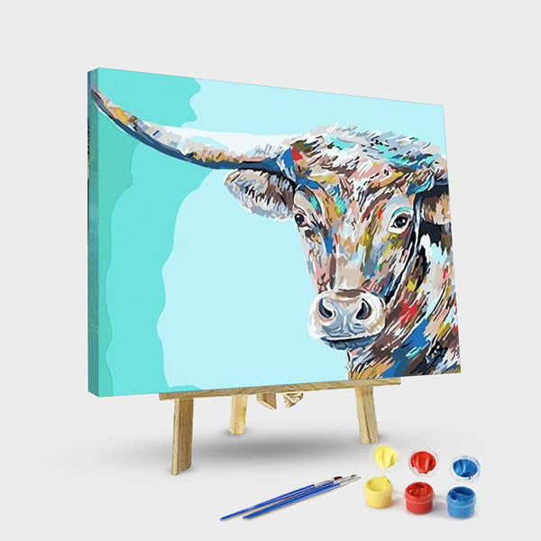 paintingnumberart 16"x20"/40x50cm / Without frame Paint By Numbers Kit – Rampart Cow