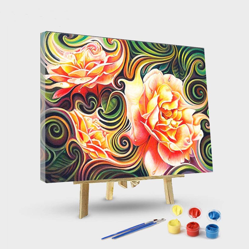 paintingnumberart 16"x20"/40x50cm / Without frame Paint By Numbers Kit – Rhubarb flowers