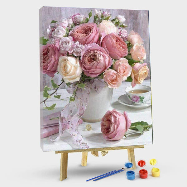 paintingnumberart 16"x20"/40x50cm / Without frame Paint By Numbers Kit – Rose art