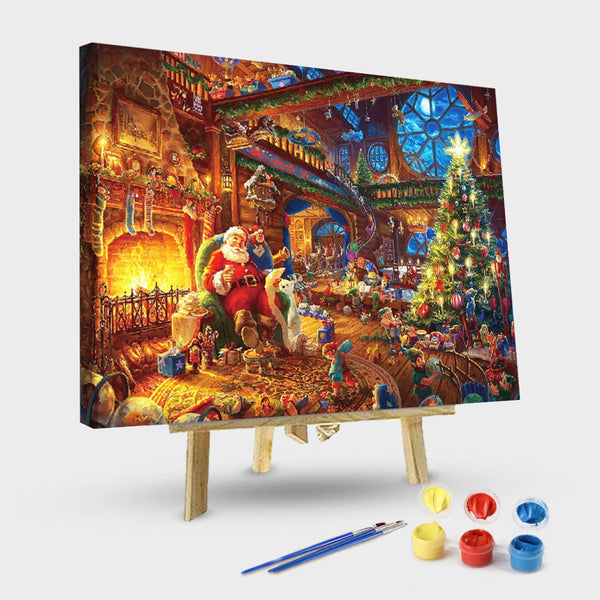 paintingnumberart 16"x20"/40x50cm / Without frame Paint by Numbers Kit-Santa Claus and his gifts