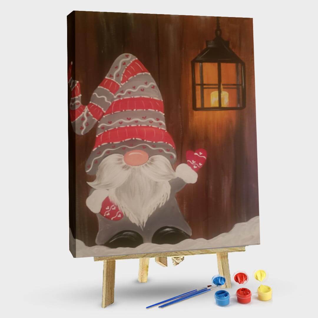 paintingnumberart 16"x20"/40x50cm / Without frame Paint by Numbers Kit – Santa claus and lights