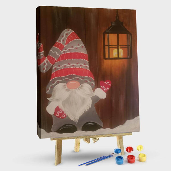 paintingnumberart 16"x20"/40x50cm / Without frame Paint by Numbers Kit – Santa claus and lights