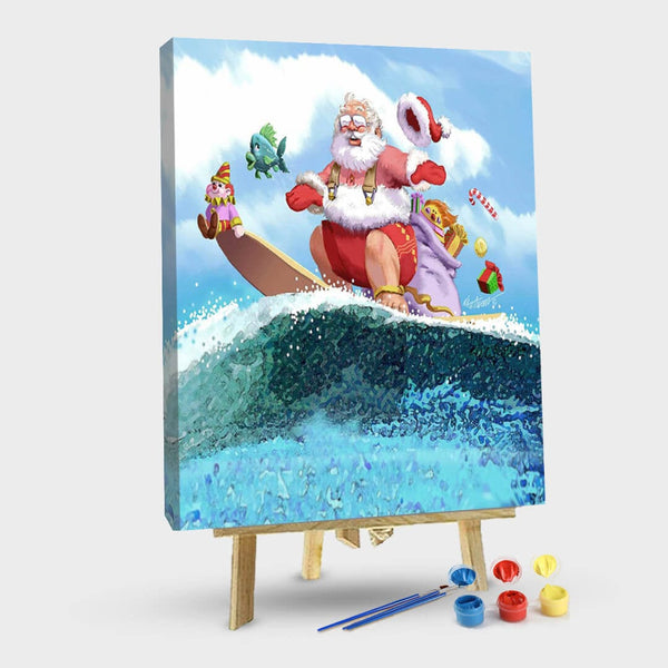 paintingnumberart 16"x20"/40x50cm / Without frame Paint by Numbers Kit-Santa’s Vacation