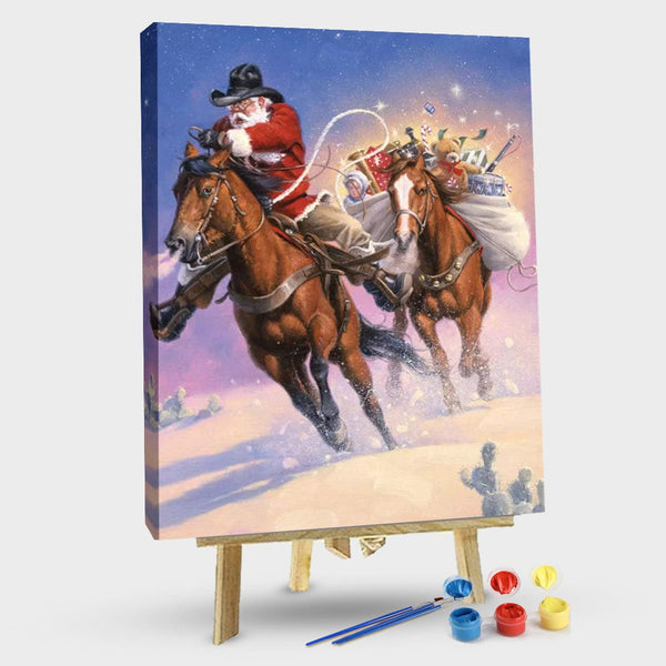 paintingnumberart 16"x20"/40x50cm / Without frame Paint By Numbers Kit-Santas Big Ride