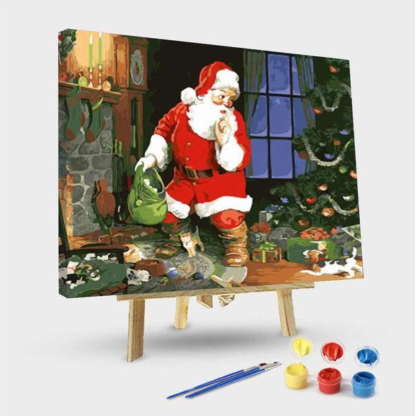 paintingnumberart 16"x20"/40x50cm / Without frame Paint By Numbers Kit – Santas Surprise 3