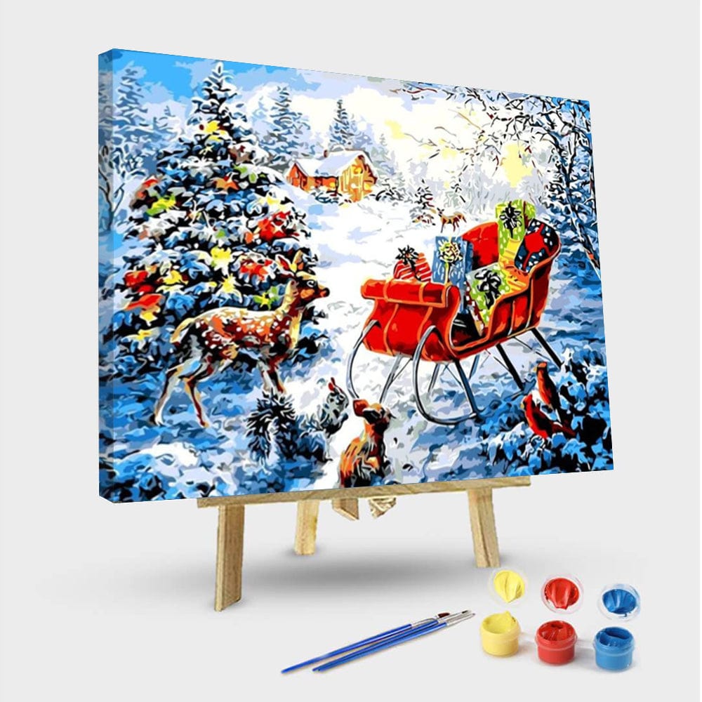 paintingnumberart 16"x20"/40x50cm / Without frame Paint By Numbers Kit – Santas Surprise 4